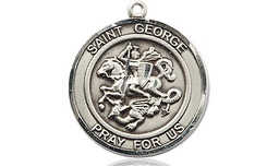 [8040RDSS] Sterling Silver Saint George Medal