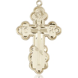 [0258GF] 14kt Gold Filled Saint Olga Cross Medal