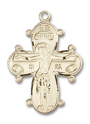 [0264GF] 14kt Gold Filled Christine Cross Medal