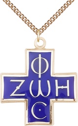 [0271EGF/24GF] 14kt Gold Filled Light &amp; Life Pendant on a 24 inch Gold Filled Heavy Curb chain