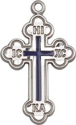 [0272ESS] Sterling Silver Russian Cross Medal