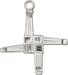 [0290SS] Sterling Silver Saint Brigid Cross Medal