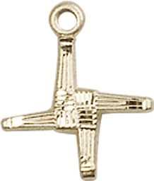 [0291GF] 14kt Gold Filled Saint Brigid Cross Medal