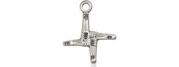 [0291SS] Sterling Silver Saint Brigid Cross Medal
