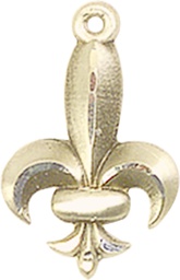 [0294GF] 14kt Gold Filled Fleur de Lis Medal