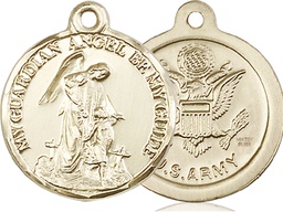 [0341GF2] 14kt Gold Filled Guardian Angel Army Medal