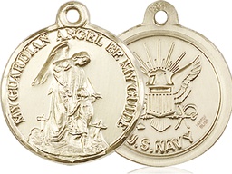 [0341GF6] 14kt Gold Filled Guardian Angel Navy Medal