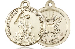 [0341GF6] 14kt Gold Filled Guardian Angel Navy Medal