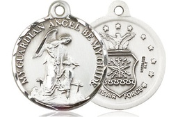 [0341SS1] Sterling Silver Guardian Angel Air Force Medal