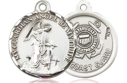 [0341SS3] Sterling Silver Guardian Angel Coast Guard Medal