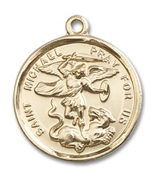 [0342GF] 14kt Gold Filled Saint Michael the Archangel Medal