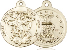 [0342GF1] 14kt Gold Filled Saint Michael Air Force Medal
