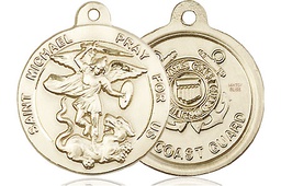 [0342GF3] 14kt Gold Filled Saint Michael Coast Guard Medal