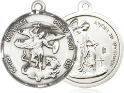 [0342SS] Sterling Silver Saint Michael the Archangel Medal