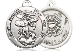 [0342SS3] Sterling Silver Saint Michael Coast Guard Medal