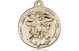 [0343GF] 14kt Gold Filled Saint Michael the Archangel Medal