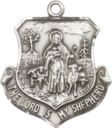 [0345SS] Sterling Silver Lord Is My Shepherd Medal