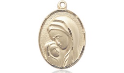 [0447GFY] 14kt Gold Filled Madonna &amp; Child Medal