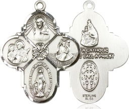 [0478SSY] Sterling Silver 4-Way Medal