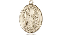 [8041GF] 14kt Gold Filled Saint Genevieve Medal