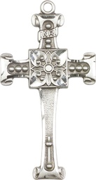 [0479YSS] Sterling Silver Cross Medal