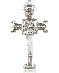 [0479YSS] Sterling Silver Cross Medal