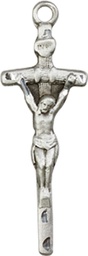 [0563SS] Sterling Silver Papal Crucifix Medal