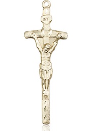 [0565GF] 14kt Gold Filled Papal Crucifix Medal