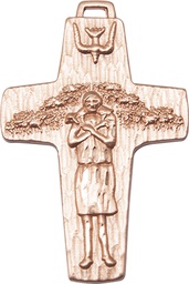 [0568GF] 14kt Gold Filled Papal Crucifix Medal