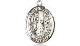 [8041SS] Sterling Silver Saint Genevieve Medal