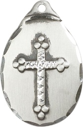 [0599YSS] Sterling Silver Cross Medal
