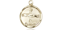 [0601BAGF] 14kt Gold Filled Baptism Medal