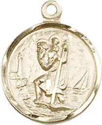 [0601CGF] 14kt Gold Filled Saint Christopher Medal