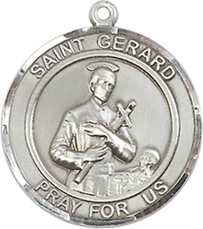 [8042RDSS] Sterling Silver Saint Gerard Medal