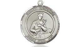 [8042RDSS] Sterling Silver Saint Gerard Medal