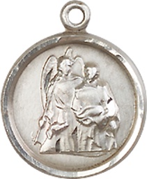 [0601RASS] Sterling Silver Saint Raphael Medal