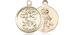 [0601RGF] 14kt Gold Filled Saint Michael the Archangel Medal