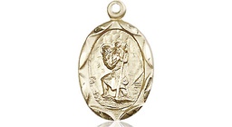 [0612CGF] 14kt Gold Filled Saint Christopher Medal