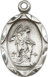 [0612ESS] Sterling Silver Guardian Angel Medal