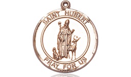 [8045RDGF] 14kt Gold Filled Saint Hubert of Liege Medal