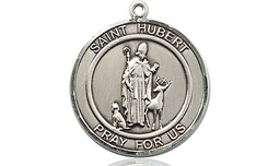 [8045RDSS] Sterling Silver Saint Hubert of Liege Medal