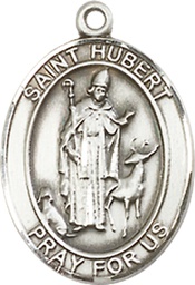 [8045SS] Sterling Silver Saint Hubert of Liege Medal