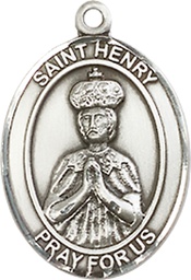 [8046SS] Sterling Silver Saint Henry II Medal