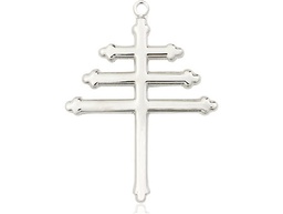 [0084SS] Sterling Silver Maronite Cross Medal