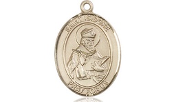 [8049GF] 14kt Gold Filled Saint Isidore of Seville Medal