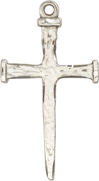[0086SS] Sterling Silver Nail Cross Medal