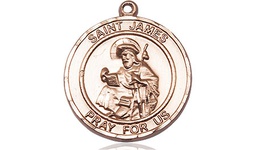 [8050RDGF] 14kt Gold Filled Saint James the Greater Medal