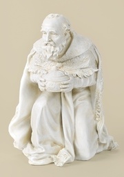 [RO-21754] 27&quot; Scale Ivory Kneeling Wise Man Fig - Christmas