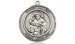 [8050RDSS] Sterling Silver Saint James the Greater Medal