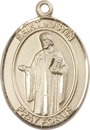 [8052GF] 14kt Gold Filled Saint Justin Medal